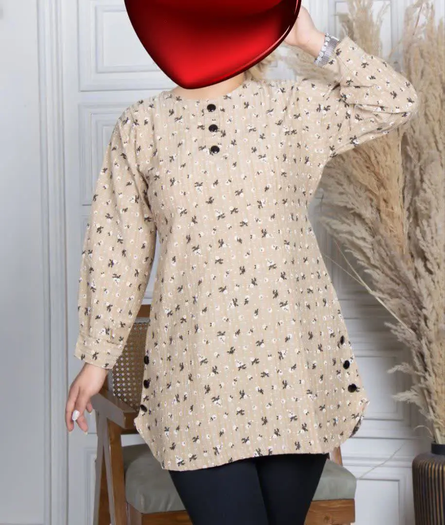 ✅ شومیز کرپ دبل گل‌گچی
