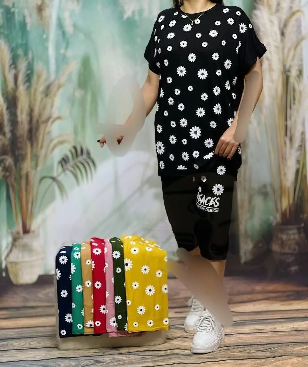 ⚜تاپ شلوارک بابونه
