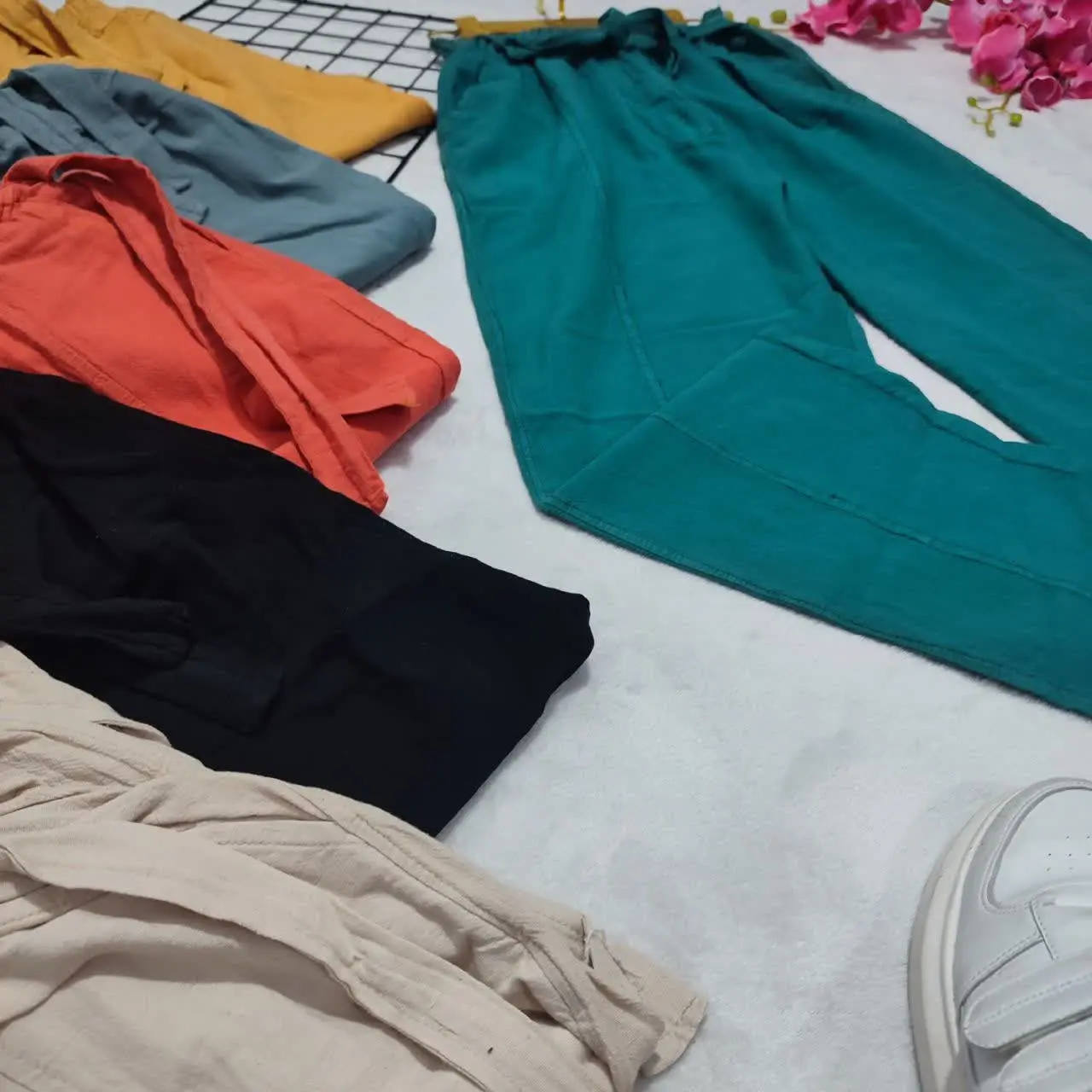 🌸 نام: شلوار نیم بگ الیاف
