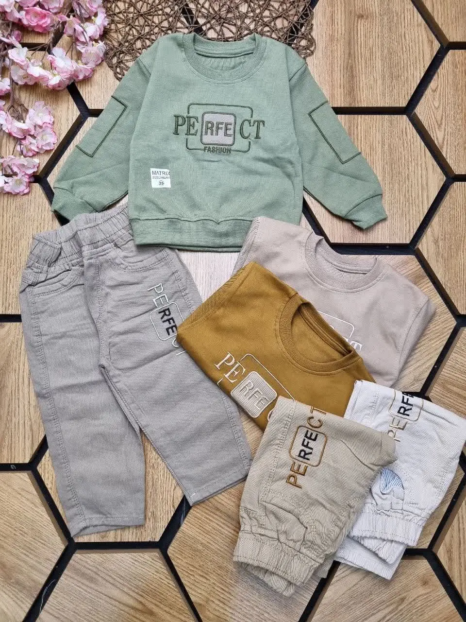 🍀بلوز با شلوار کتان پسرانه🧑