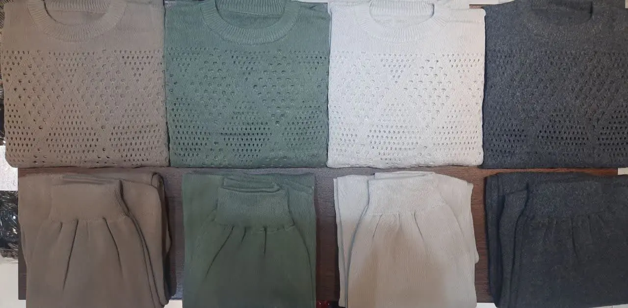 ست تونیک و شلوار بافت