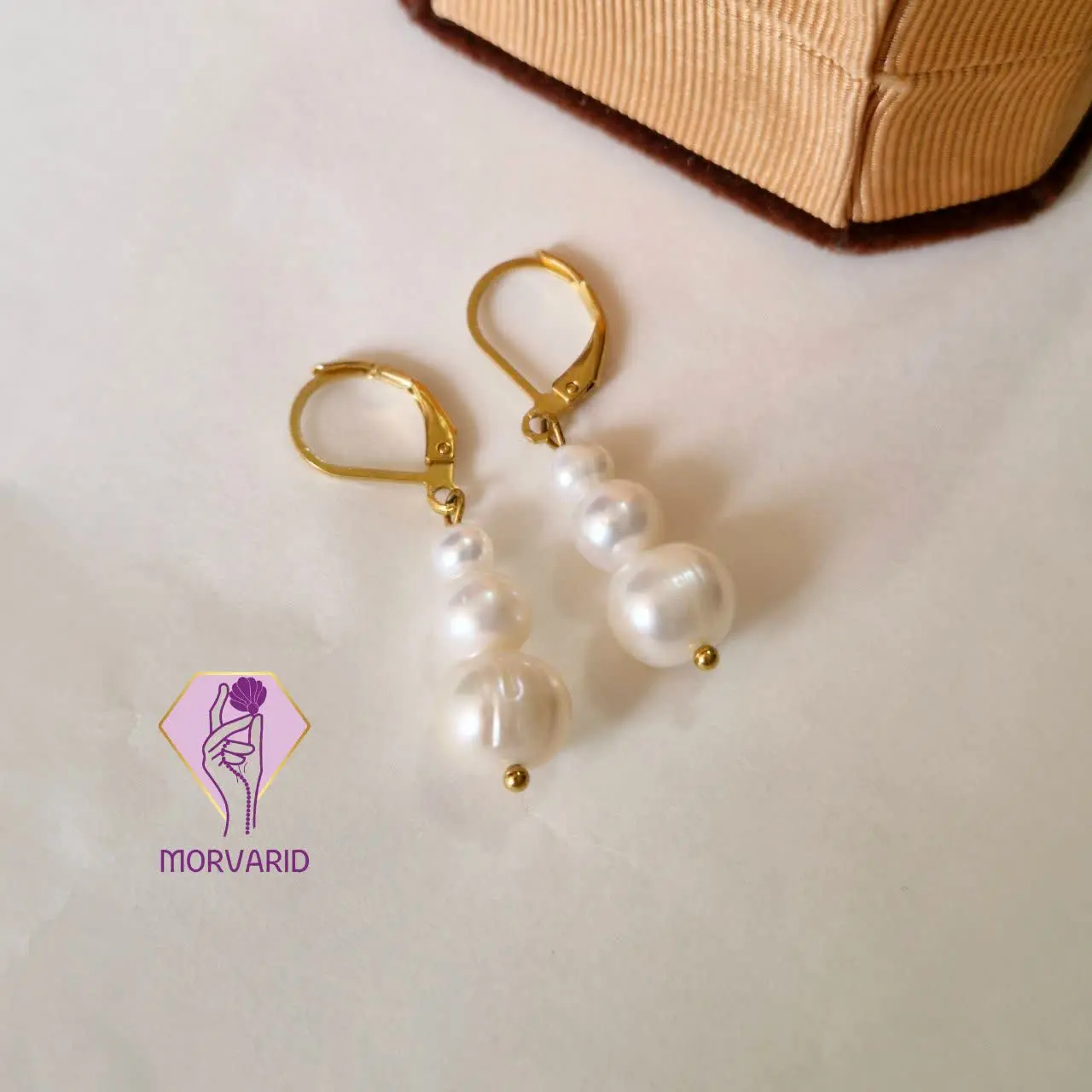 گوشواره مروارید سه تایی