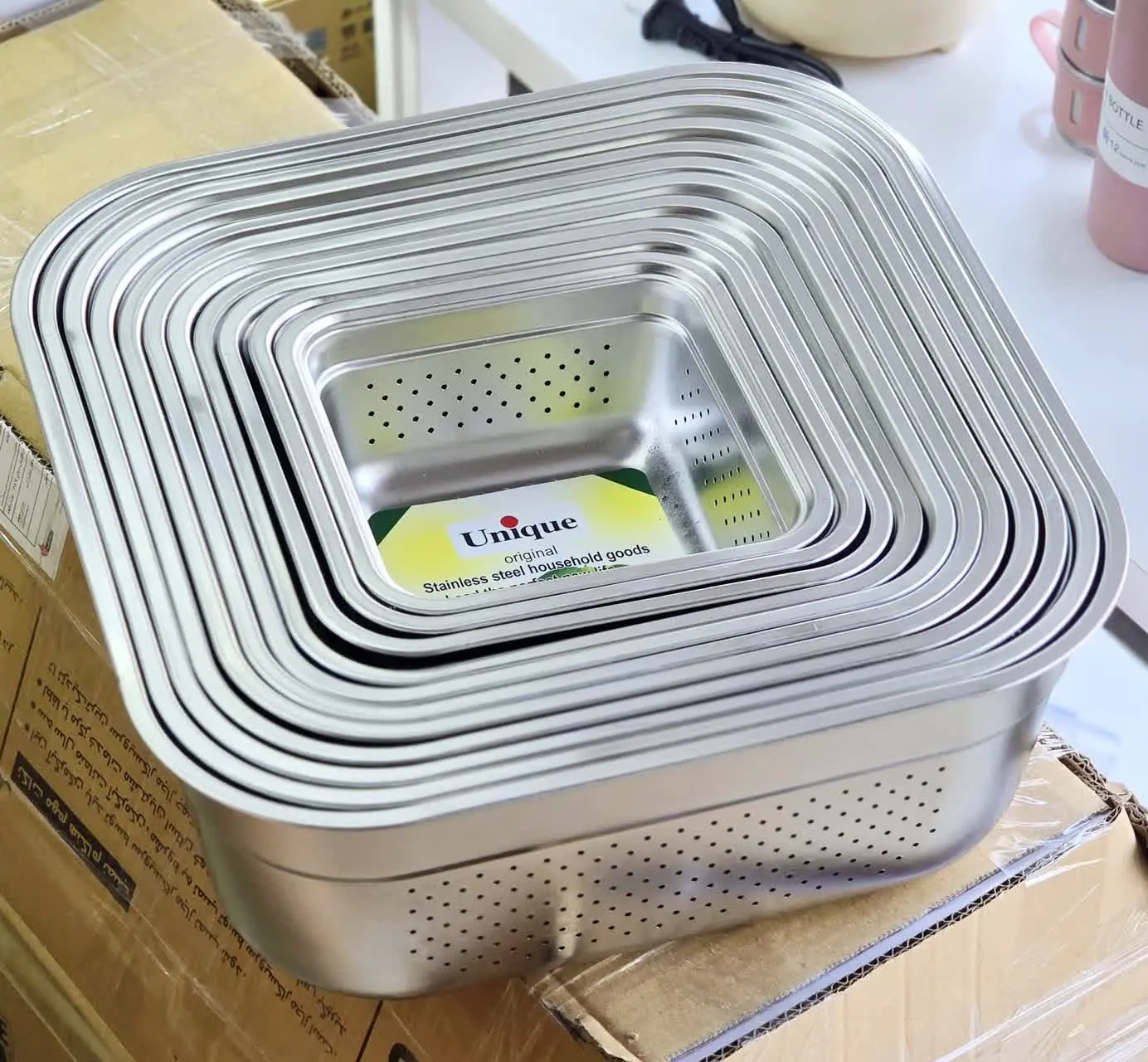 ✅ آبکش ۱۱ پارچه استیل Unique