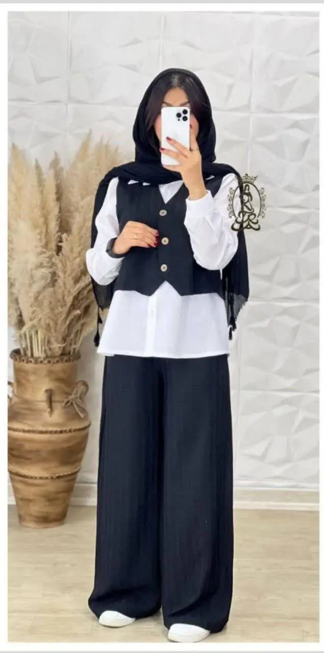 ست شومیز جلیقه و شلوار فری...