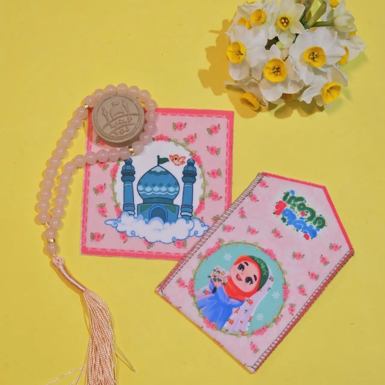 جانماز جیبی مخمل #کودکانه دوتیکه (جامهری و سجاده) ویژه ایام #نیمه_شعبان
