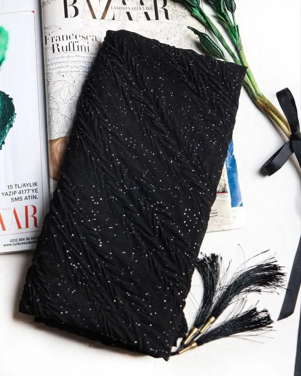 🌺کالکشن بهار و تابستان روسری مشکی 🌺 
