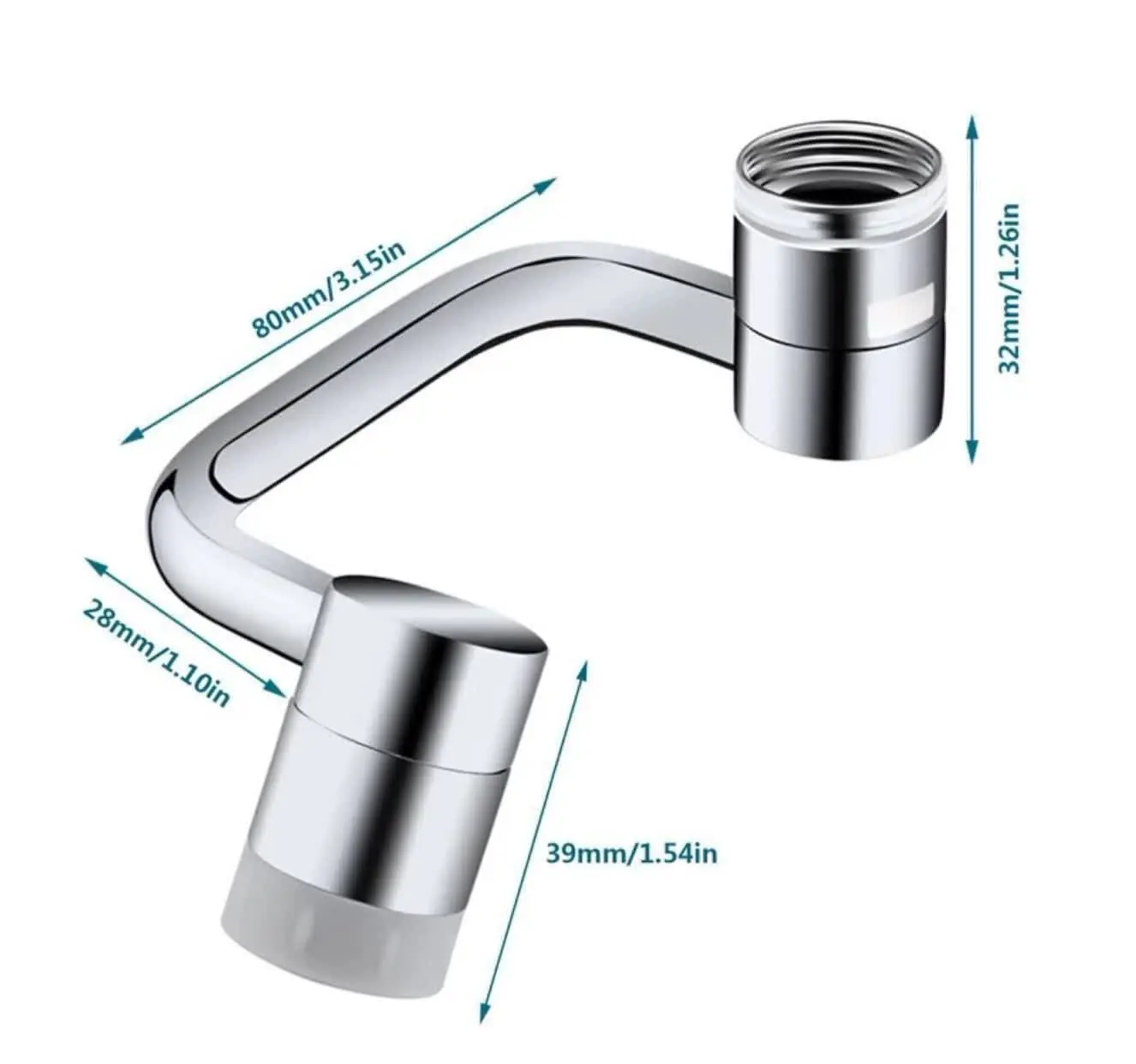 🚿سرشیر تلسکوپی مفصلی ۳۶۰ درجه 
