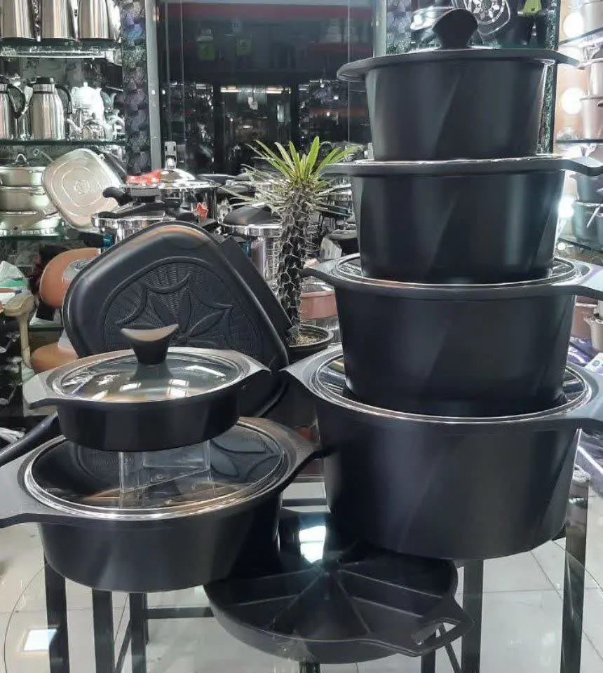 سرویس قابلمه چدن گرانیت موگه
