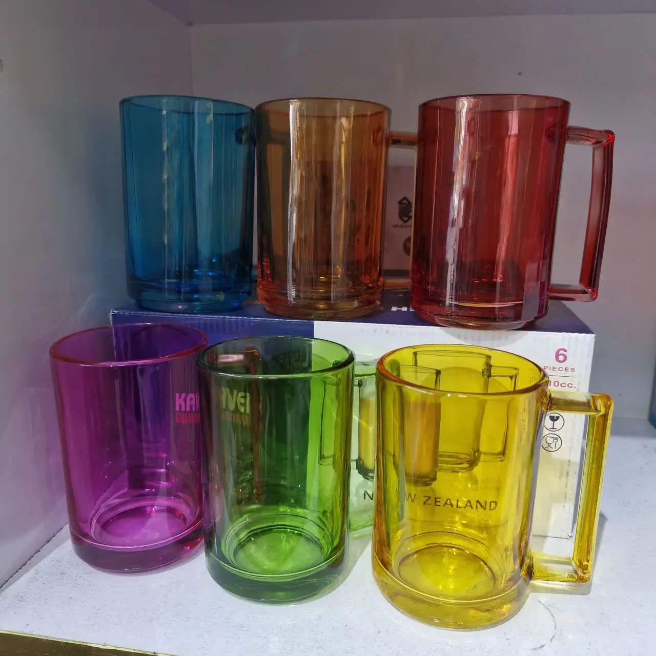 🌹 لیوان نیوزلند بلور ۶رنگ