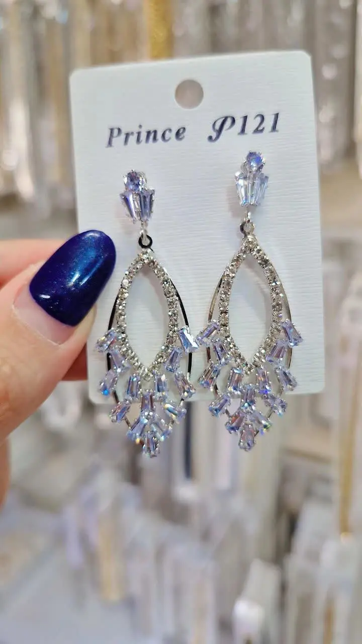 گوشواره جواهری طرح طلا✨💥