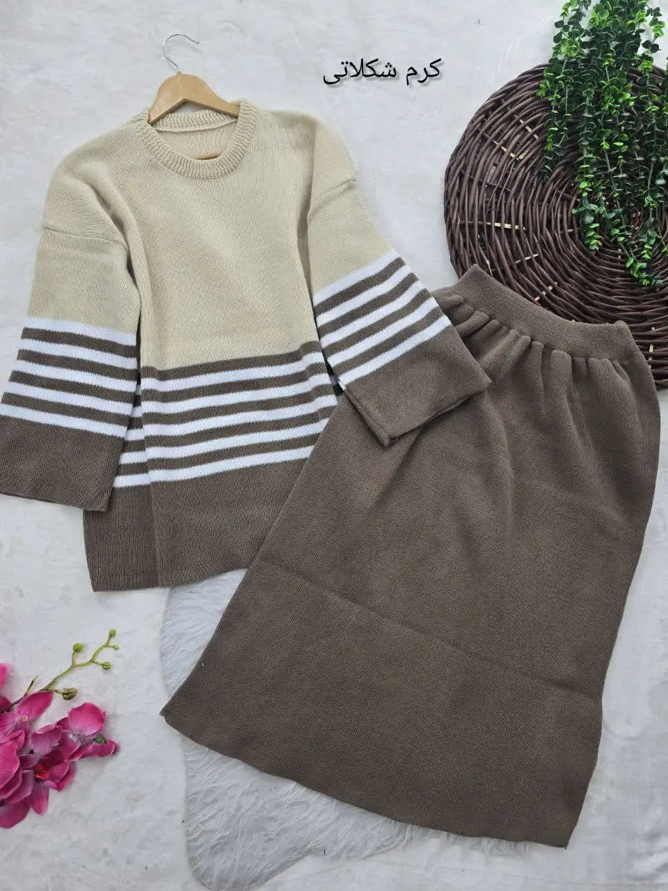 ست بلوز دامن بافت