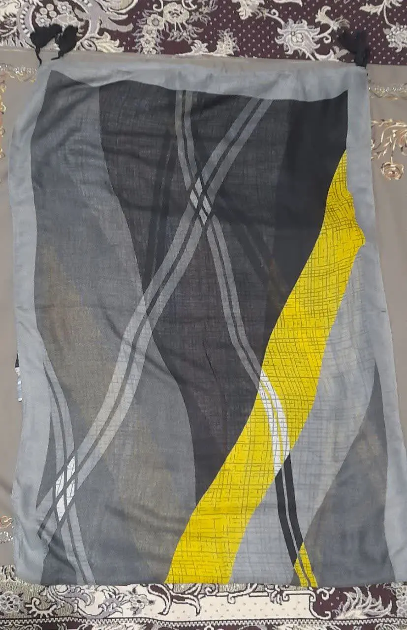 شال طوسی و مشکی 
