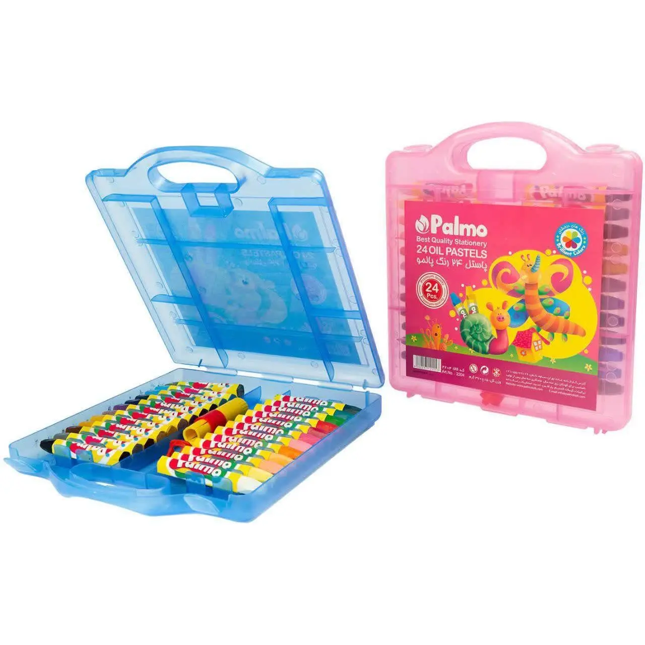 پاستل ۲۴ رنگ جعبه طلقی پالمو
