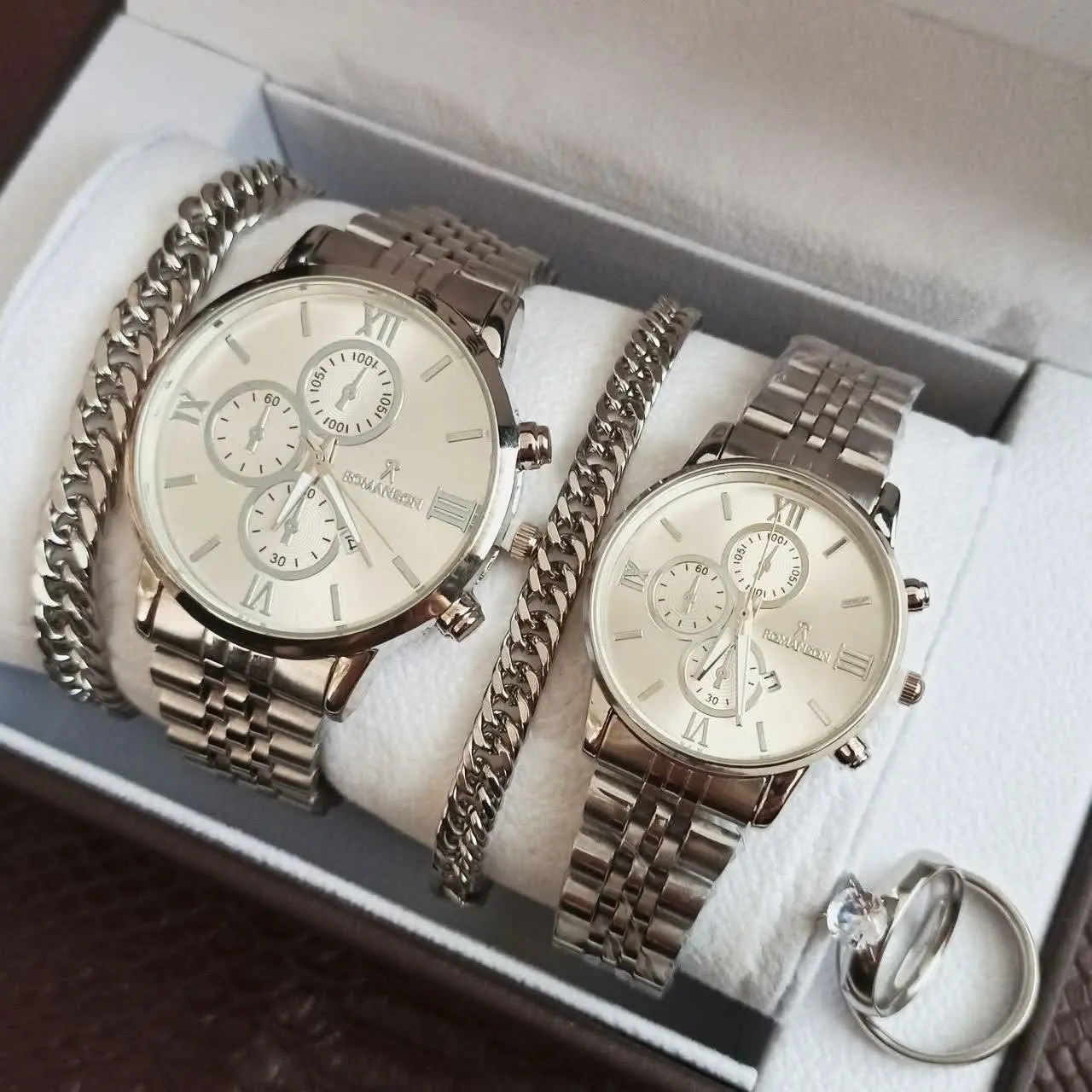 نام: ست ساعت، دستبند و حلقه استیل
