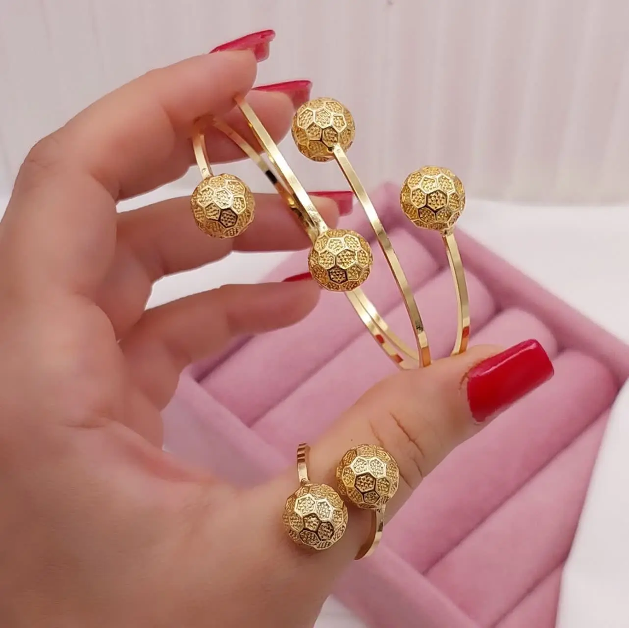 ست دستبند انگشتر توپی✨💥