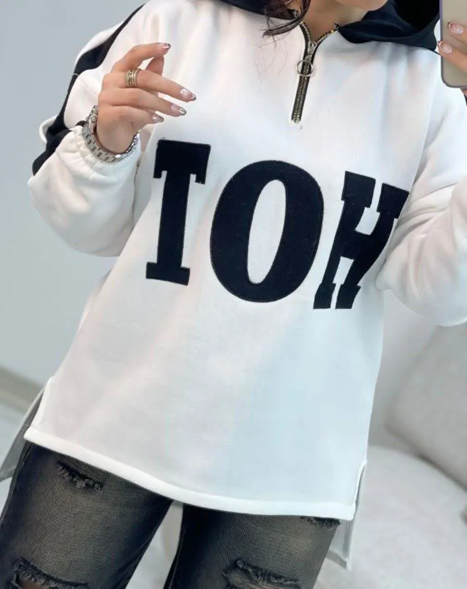 🛍نام: هودی کلاهدار نیم زیپHOT🍂