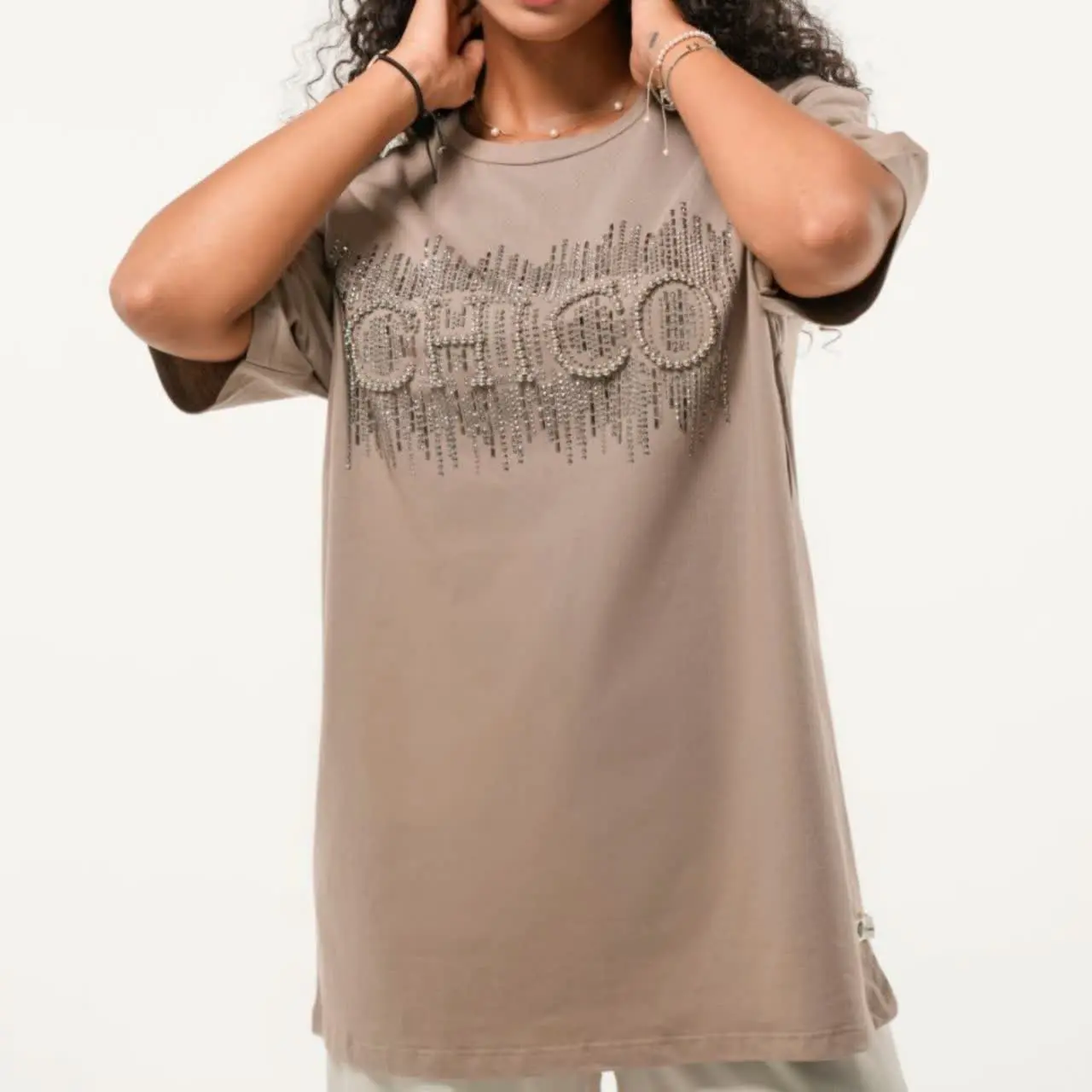 تیشرت نگین کوب و مرواریدی CHICO
