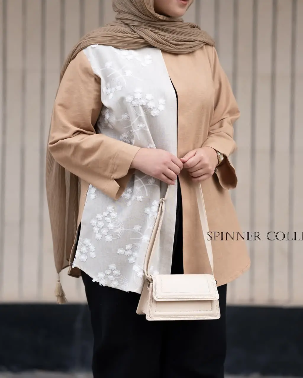 کت لینن رنگ کرم: 
