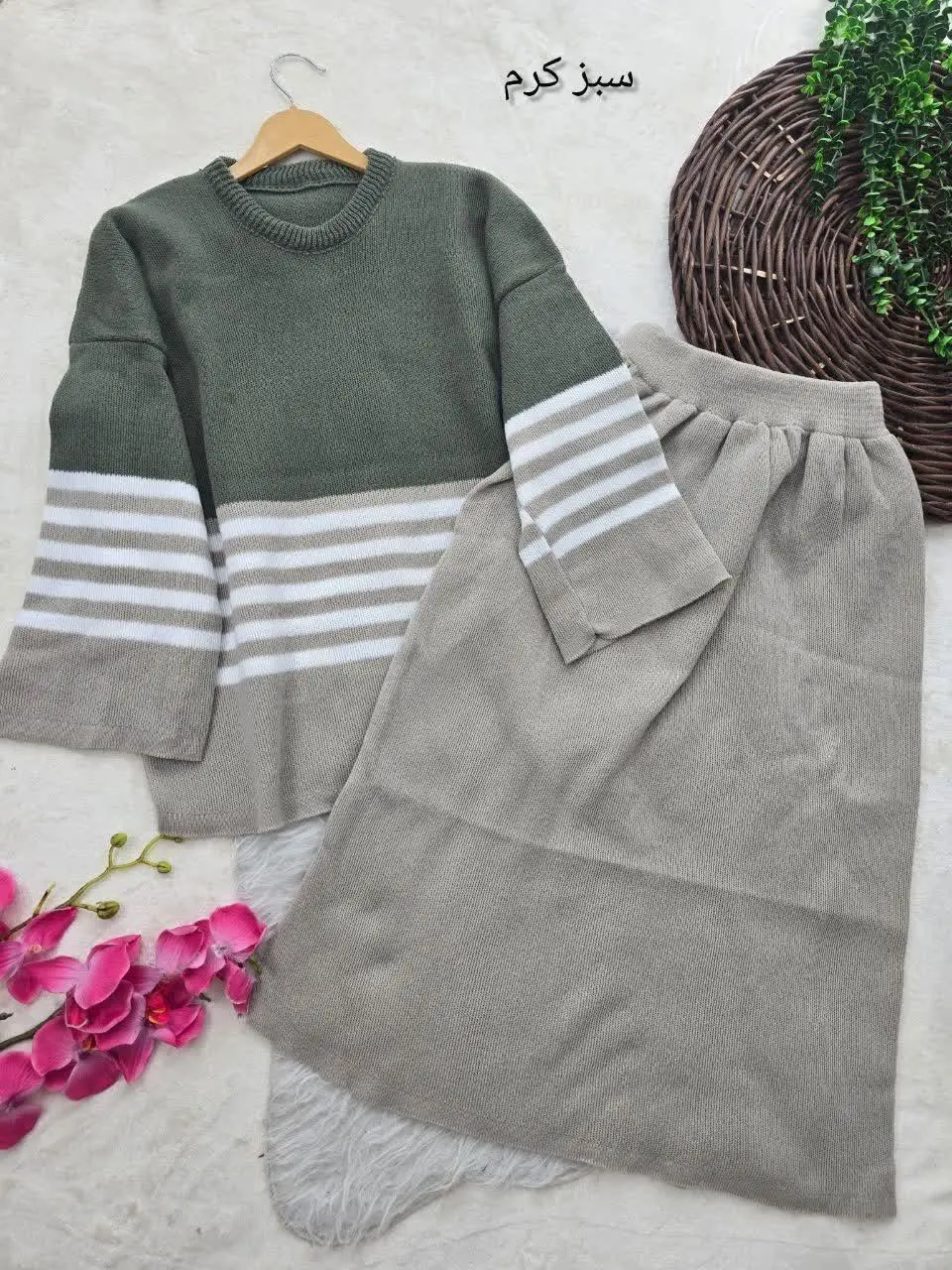 ست بلوز دامن بافت