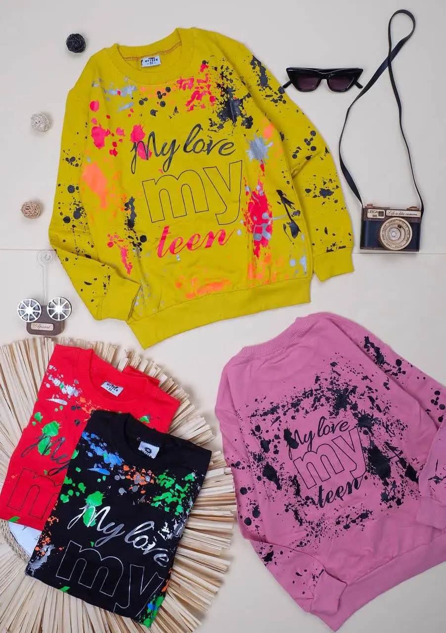 👕نام#بلوز تک دخترانه طرح my
