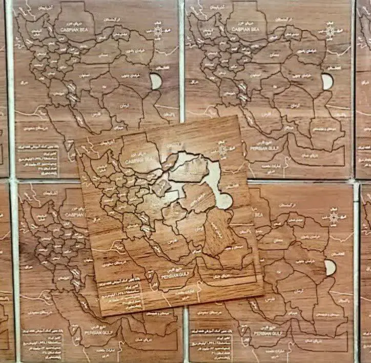 ✅️پازل چوبی نقشه‌ی ایران 
