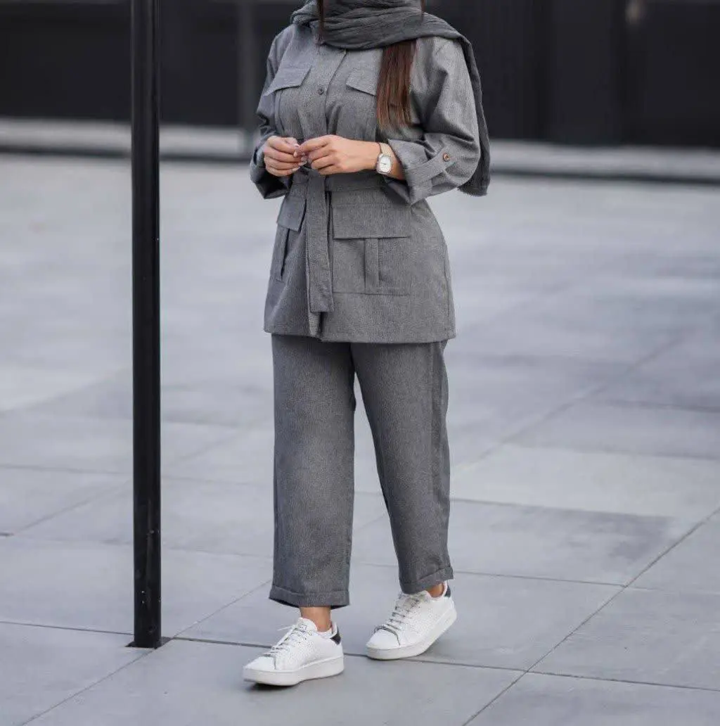 ✅پشت کمر شلوار کش خورده