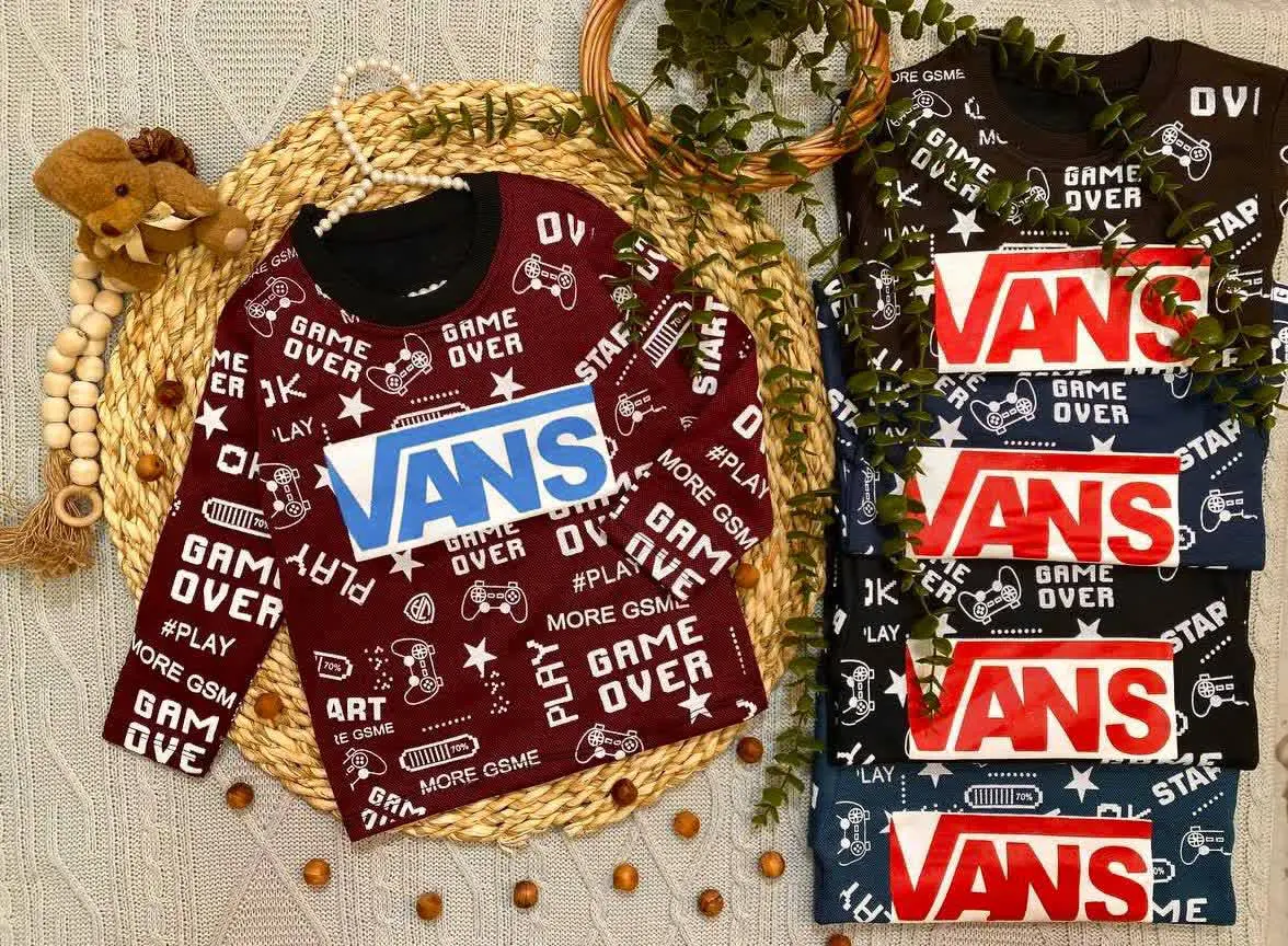 🍓 بلوز پسرانه 🦁🐯🐶 استین بلند