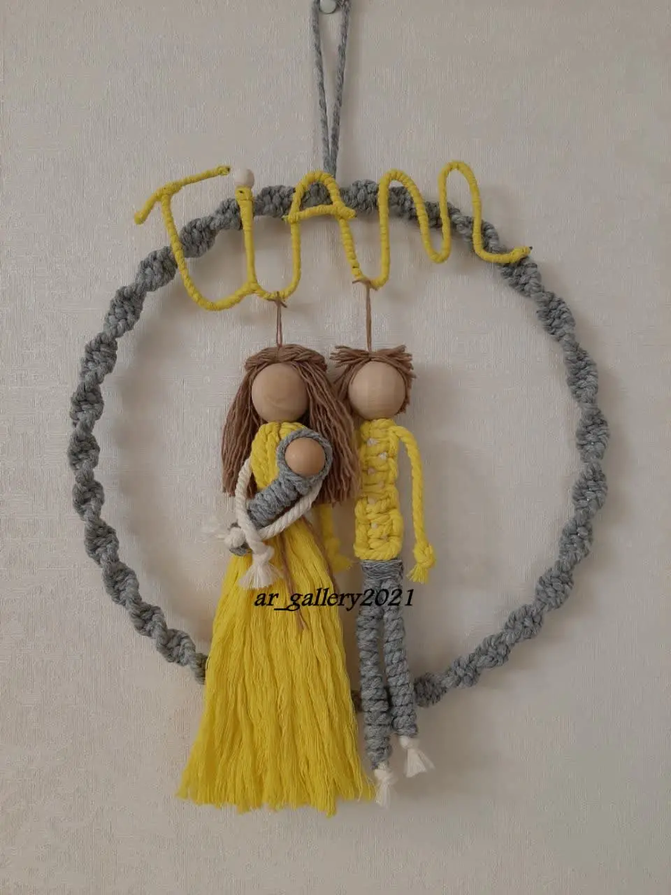 ✅دیوارکوب خانواده مکرومه 😍
