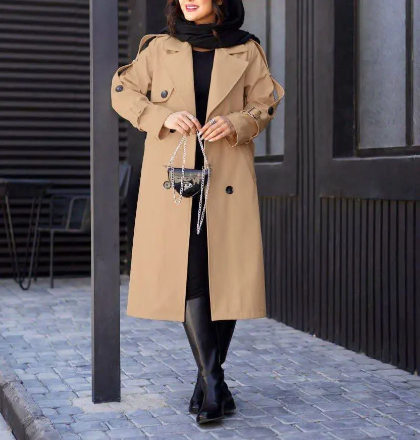 ترنچ کت بارانی مدل دریا
