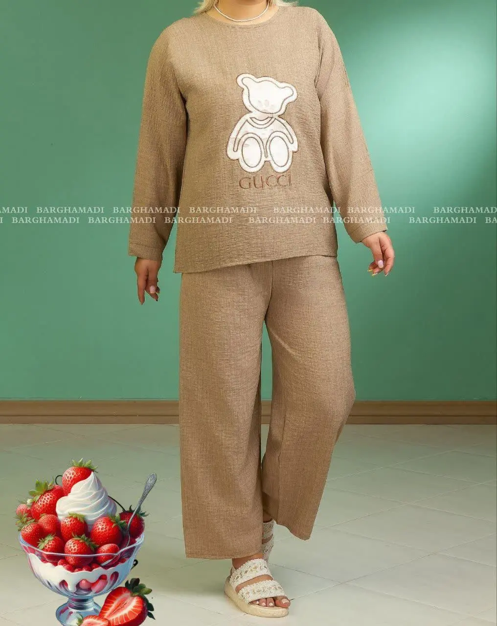 👚 بلوز و شلوار گلدوزی خرس