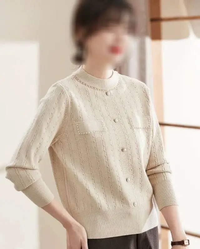 بلوز بافت مجلسی گرم بالا وا...