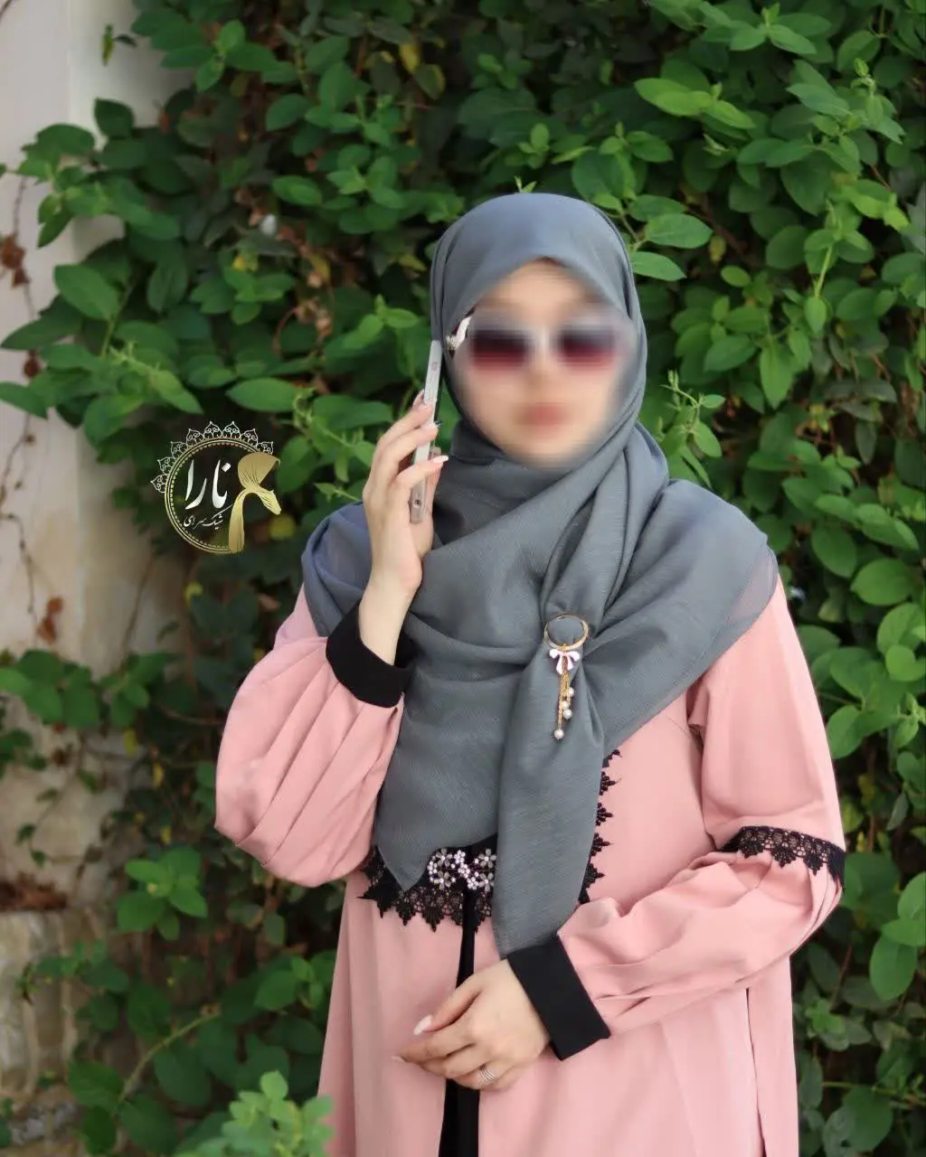 حریرکریشه شاین طوسی مدل ساده
