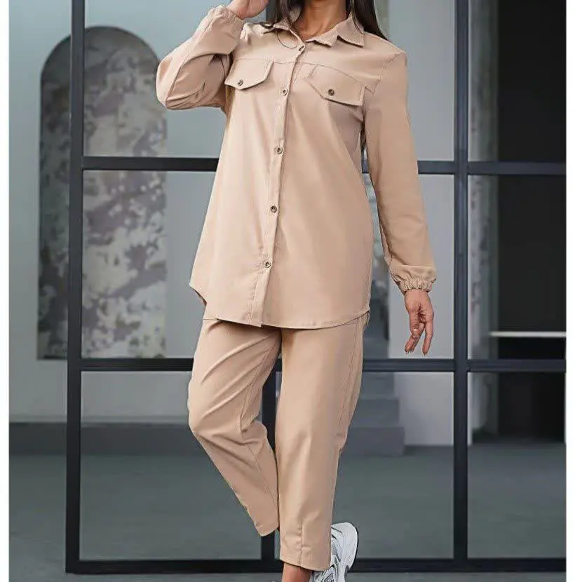 👚نام: ست مام (مانتوشلوارمام کمرهویجی) 
