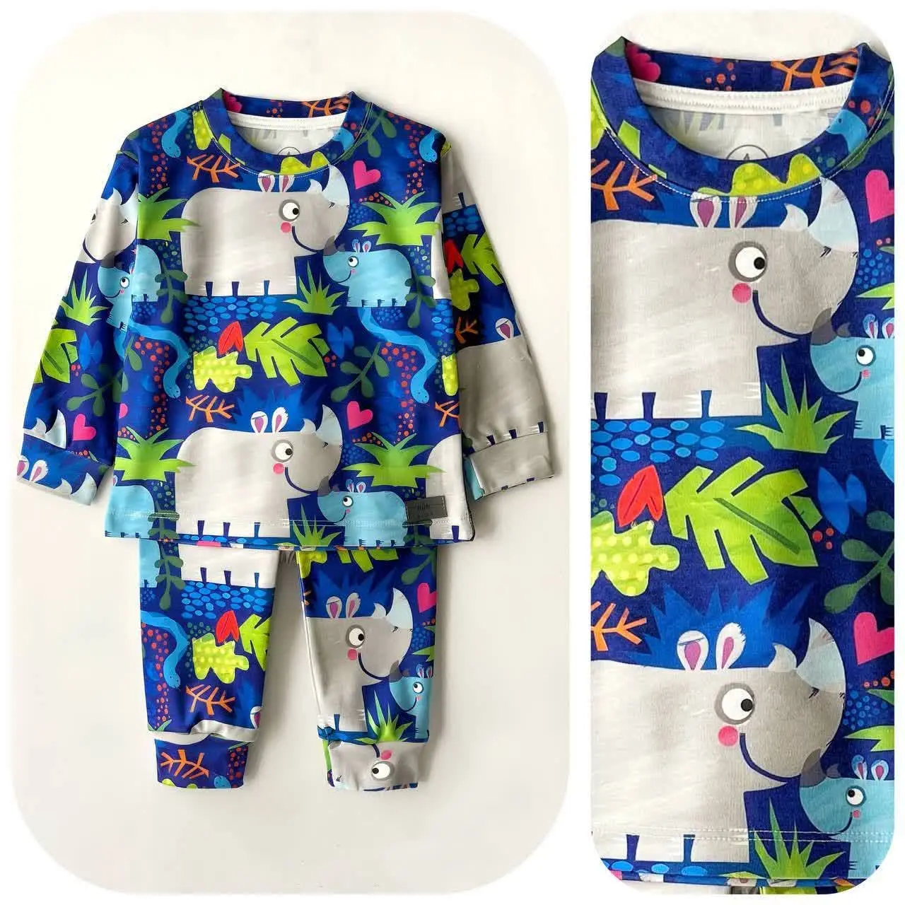 ست بلوز شلوار خانگی بچگانه 🌴🦏
