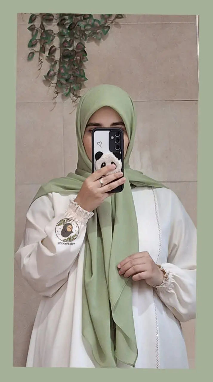 روسری سبز پسته‌ای تک رنگ🌱
