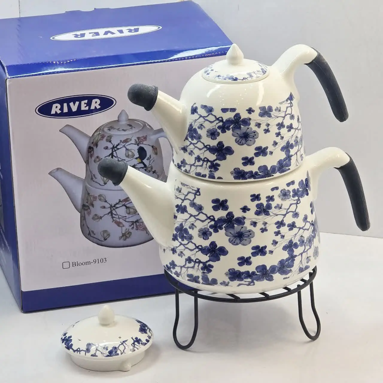 کتری قوری چینی وارمر دار RI...