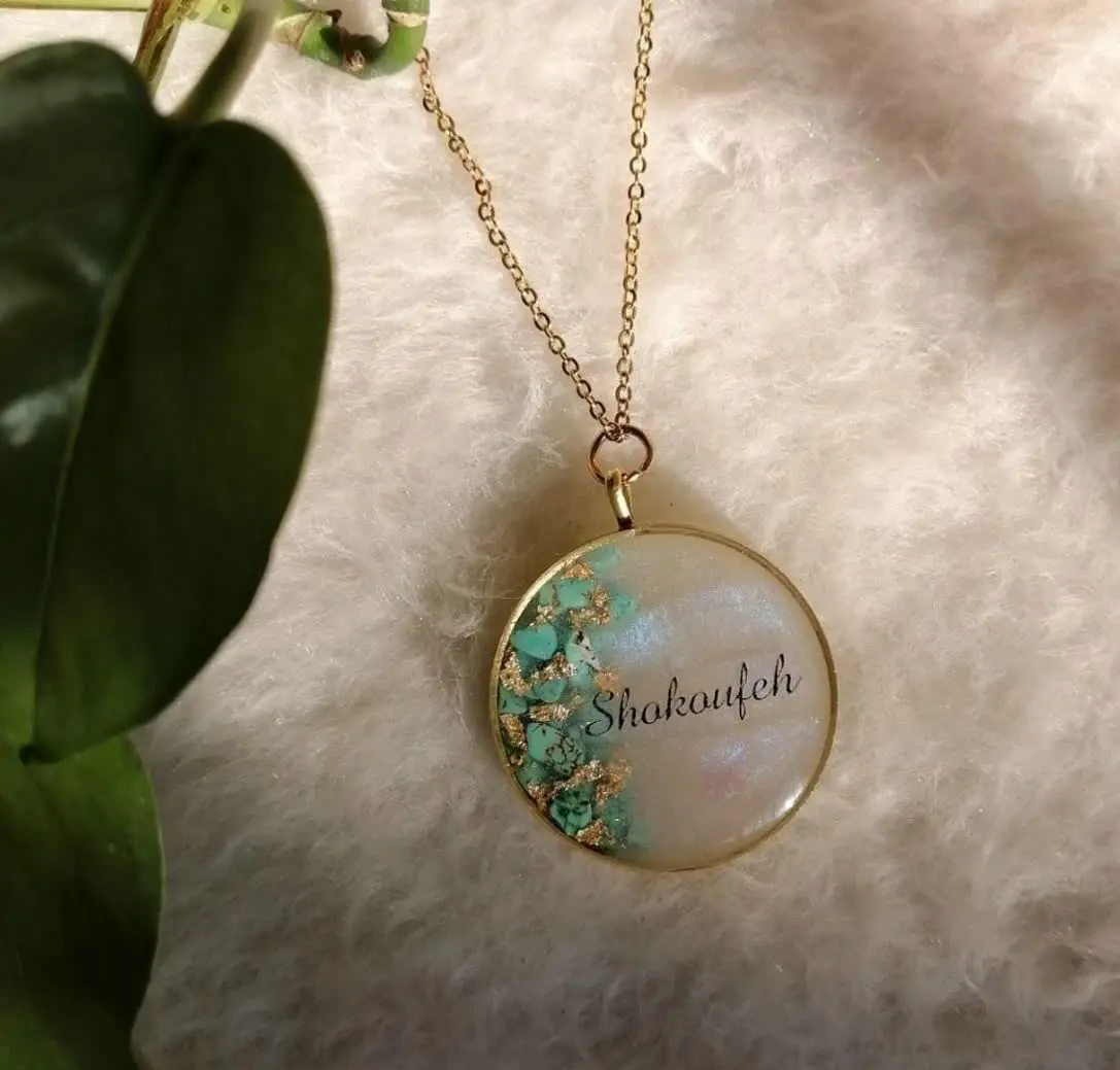گردنبند فیروزه و صدف 🤍🌱

