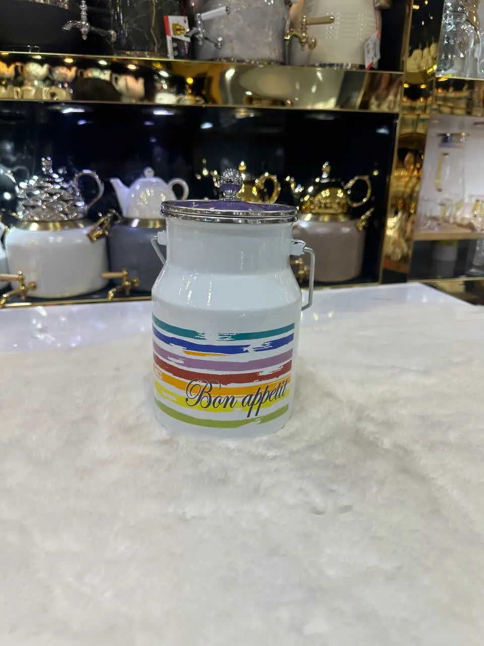 دبه روغن ترشی و مربا لعابی