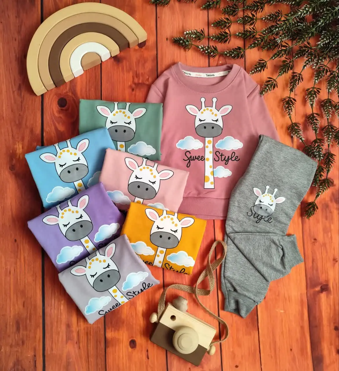 😍ست بلوز و شلوار دخترانه زر...