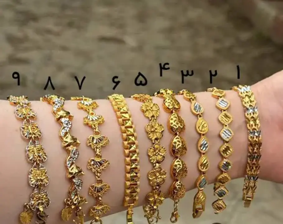 دستبند اسپرت طرح طلا