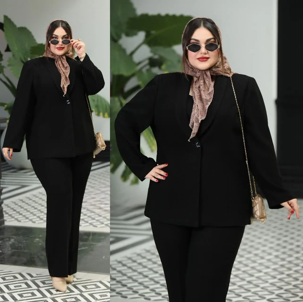 ✨ کت شلوار سایزبزرگ مدل لمو...