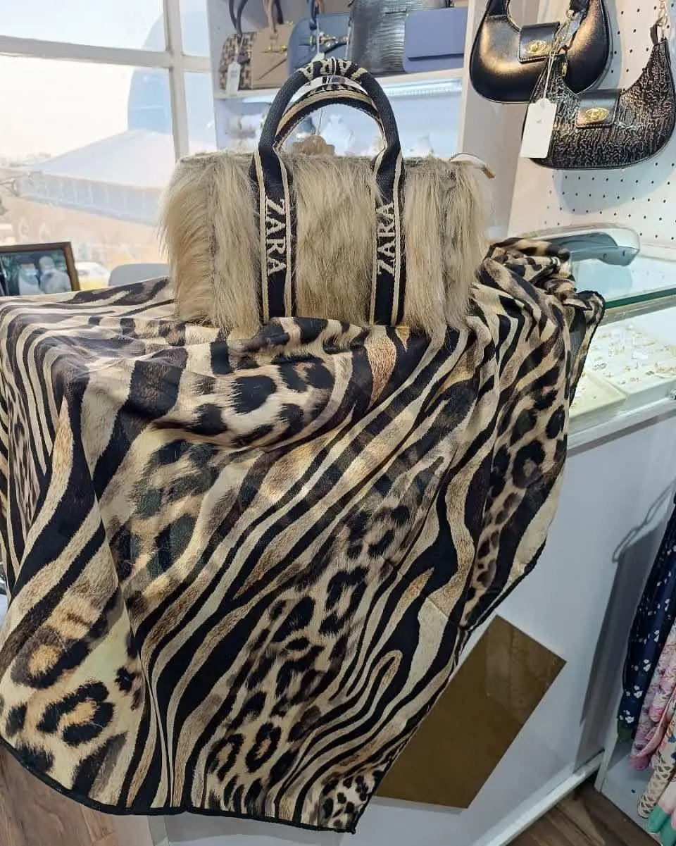 🤎ست کیف وروسری پلنگی 😍