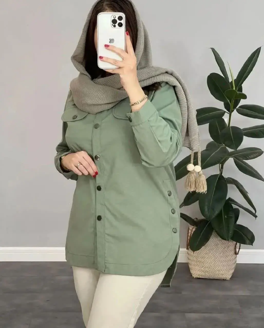 👚نام: مانتو بغل دکمه ۱۵۱۴۵