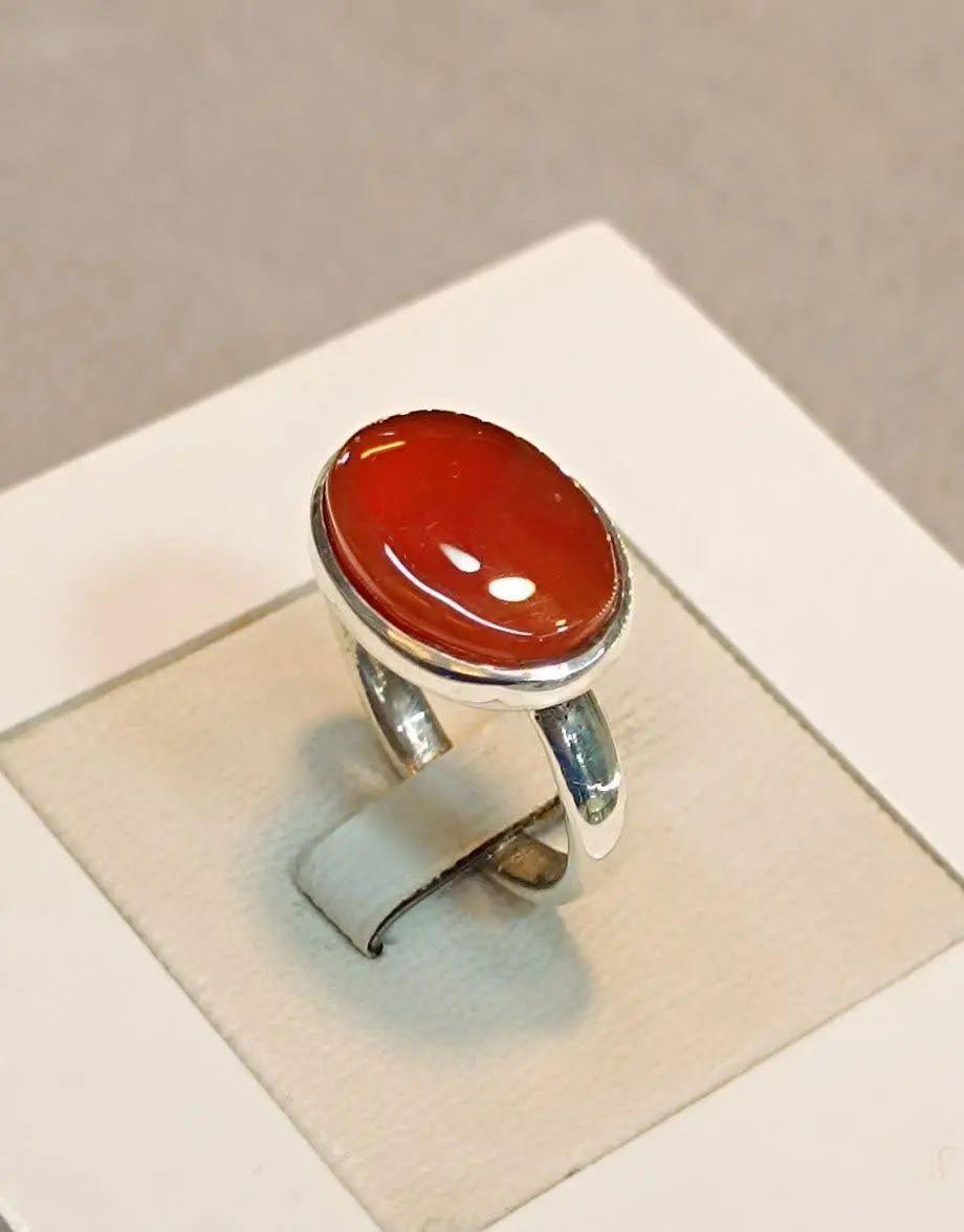 🔶انگشتر نقره طرح صفوی عقیق...