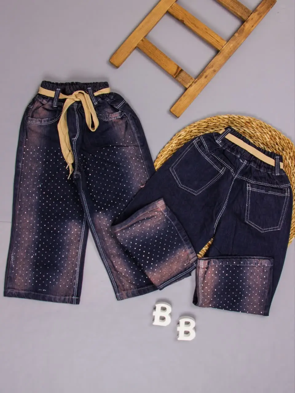 💢شلوار بگ نقلی نگینی💢