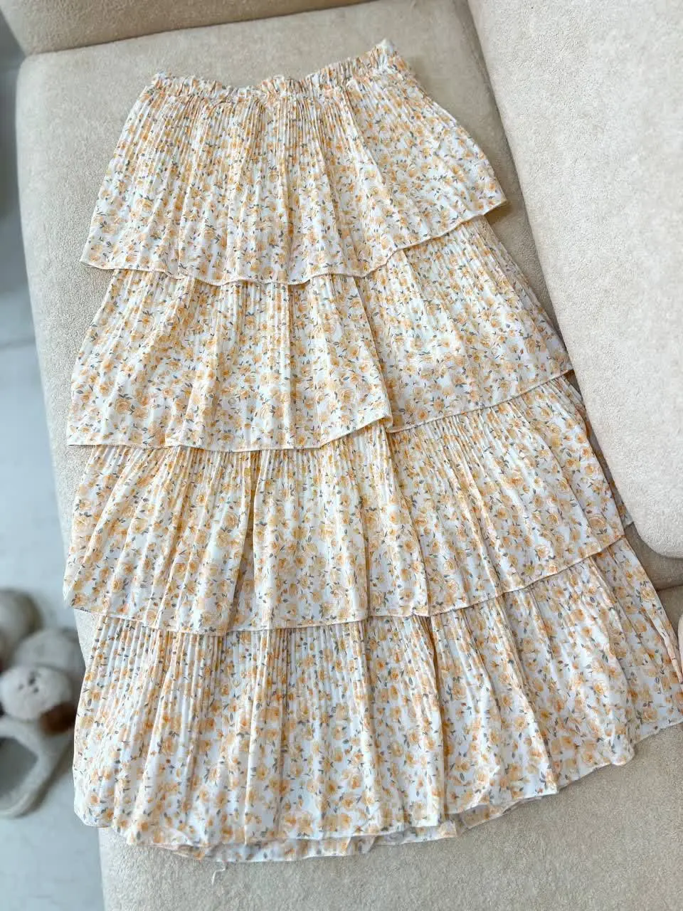 🍀دامن طبقه ای گلدار شیک کیوت