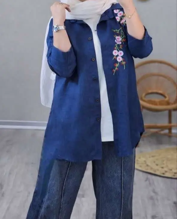 شومیز گلدوزی روژین