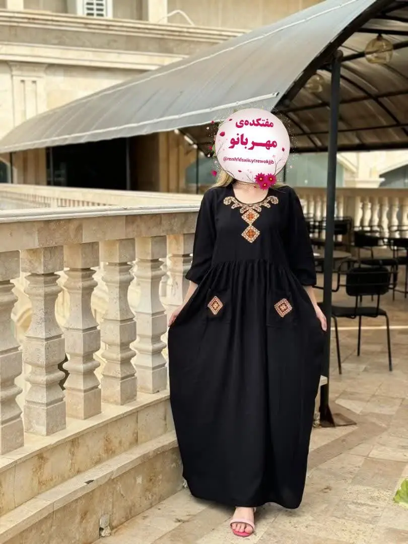 پیراهن دو جیب گلدوزی
