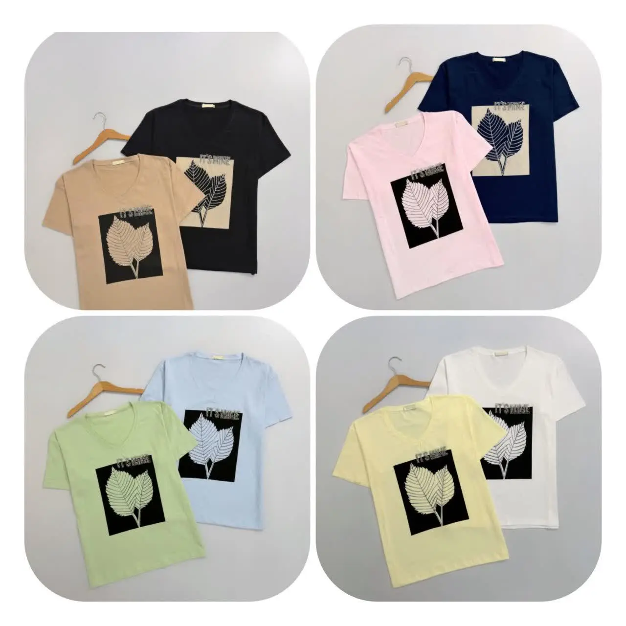 تیشرت یقه هفت برگین