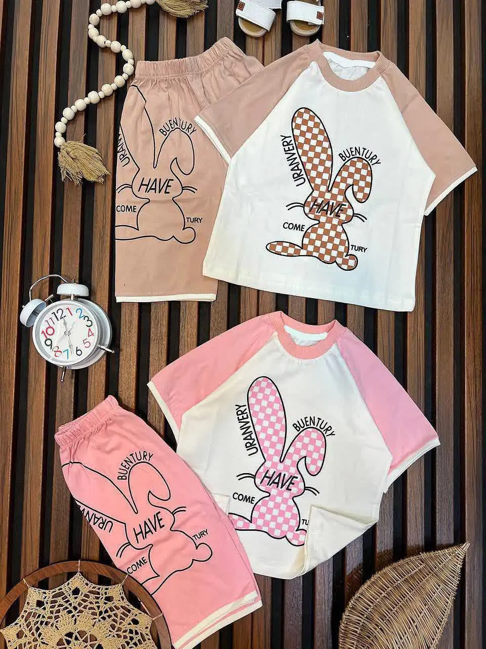 🔮ست تیشرت شلوارک طرح خرگوش🔮
